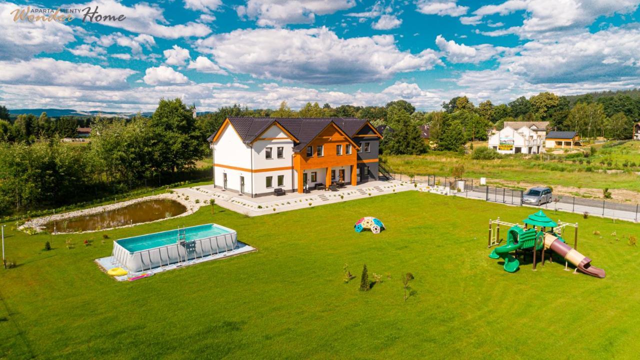 Wonder Home - Apartamenty Halo Karkonosze Z Ogrodem, Sezonowym Basenem, Placem Zabaw I Widokiem Na Sniezke - Zlokalizowane Blisko Karpacza Myslakowice Ngoại thất bức ảnh